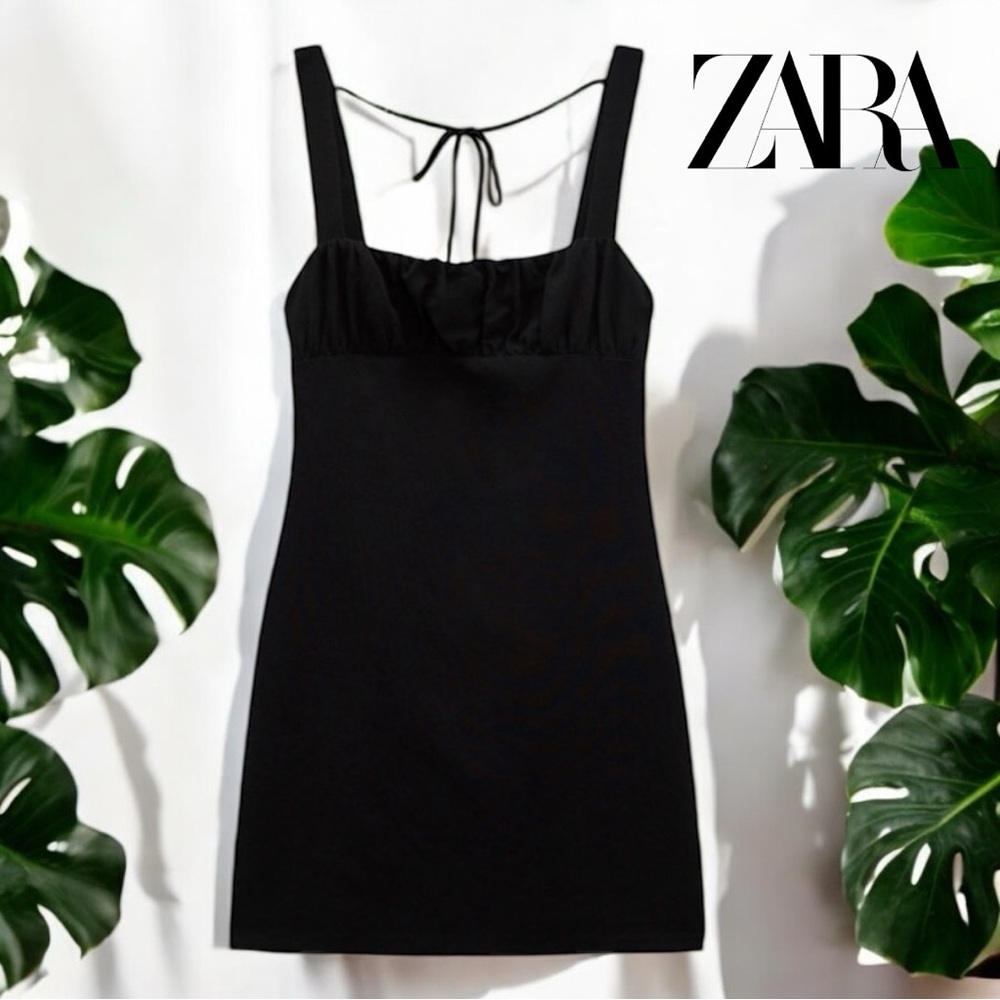 ZARA Linen Blend Short Dress